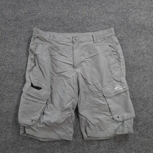Grundens Shorts Mens 36 Gray Cargo Breakwater Performance Fishing Outdoor Hiking